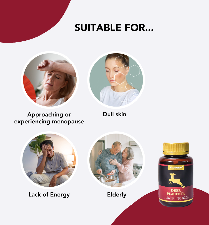 Product image of Deer Placenta 10000mg Power 30 from KiwiCorp – concentrated vitality and skin health capsules.