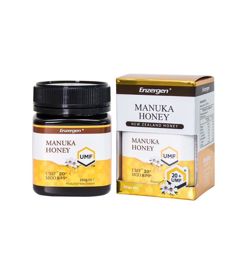 Product image of Manuka Honey UMF® 20+ from KiwiCorp – high-grade antibacterial New Zealand honey for daily wellness.