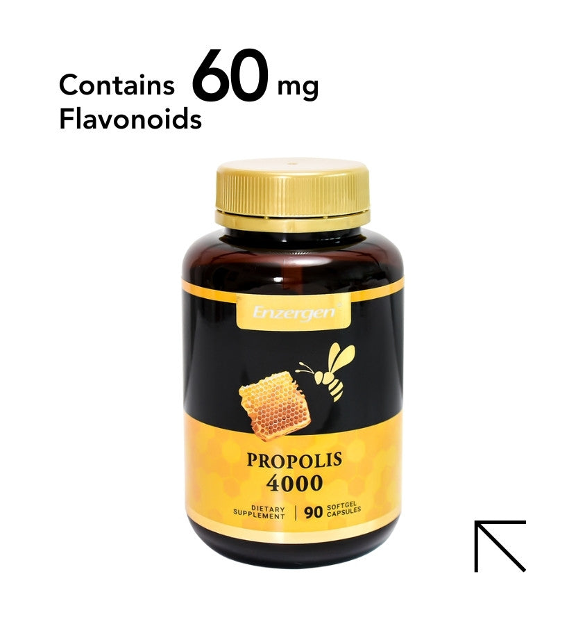 Product image of Propolis 4000mg from KiwiCorp – immune-boosting supplement for cold and flu season.