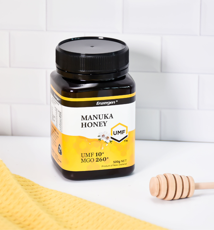 Product image of Manuka Honey UMF® 10+ from KiwiCorp – certified antibacterial honey for daily immune support.