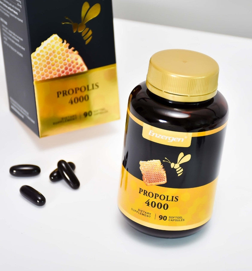 Product image of Propolis 4000mg from KiwiCorp – immune-boosting supplement for cold and flu season.