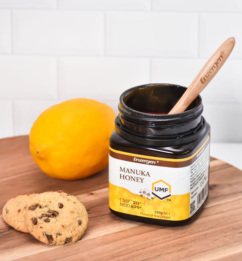 Product image of Manuka Honey UMF® 20+ from KiwiCorp – high-grade antibacterial New Zealand honey for daily wellness.