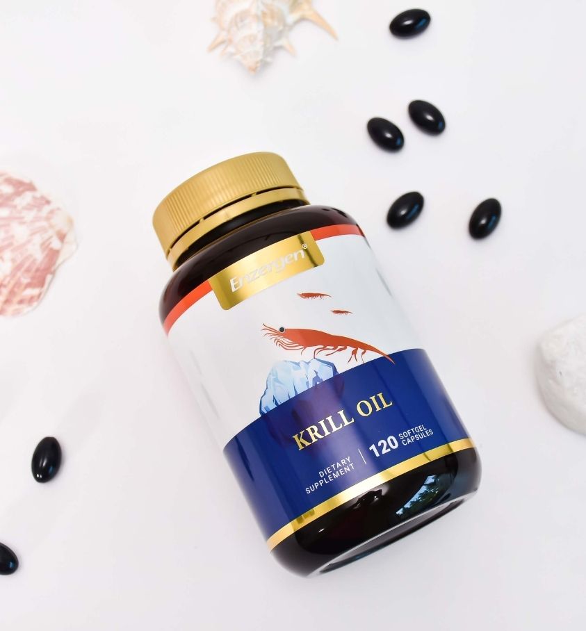 Product image of Krill Oil from KiwiCorp – omega-3 supplement for heart, brain, and joint support.