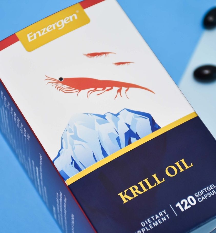 Product image of Krill Oil from KiwiCorp – omega-3 supplement for heart, brain, and joint support.