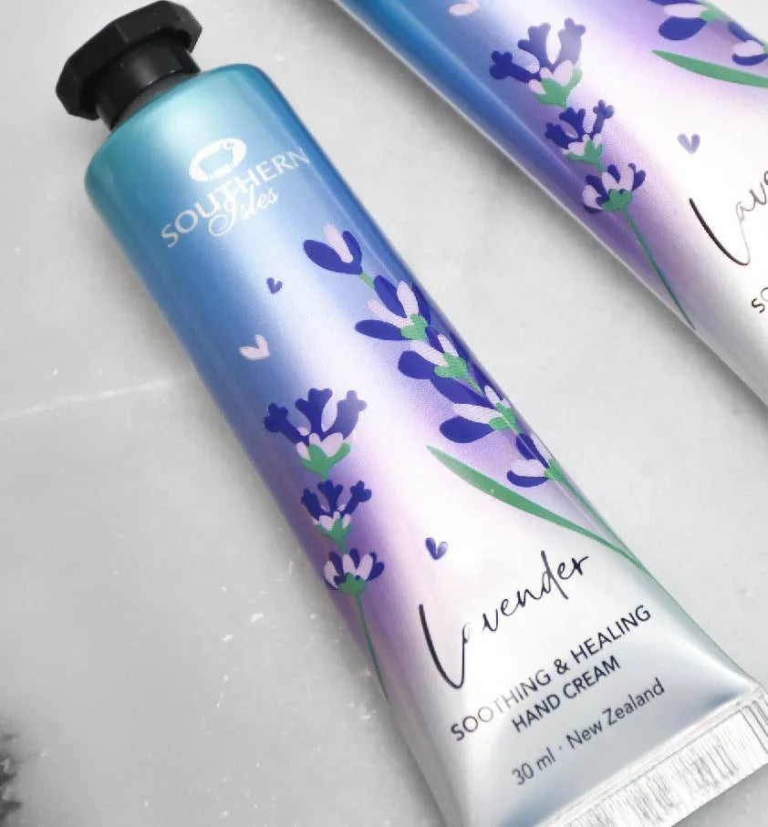 Southern Isles® Lavender Hand Cream – Moisturizing hand care with lavender, jojoba oil, and aloe vera, made in New Zealand.