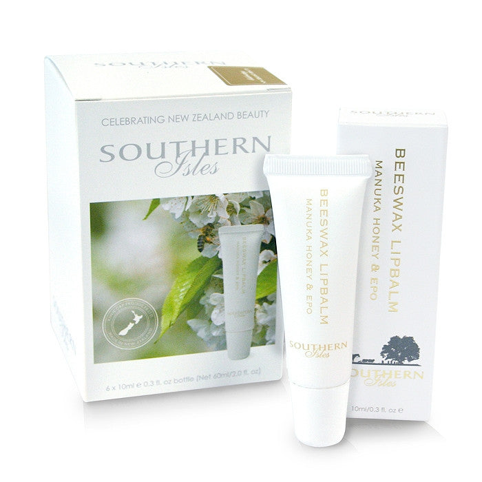 Product image of Manuka Honey and Beeswax Lip Balm from KiwiCorp – natural lip care for moisture and protection.