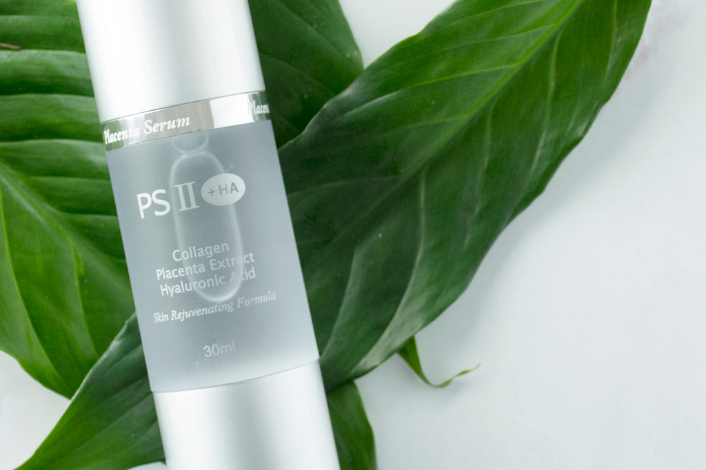 Product image of PSII +Ha Placenta Serum from KiwiCorp – anti-aging serum with hyaluronic acid and placenta extract.