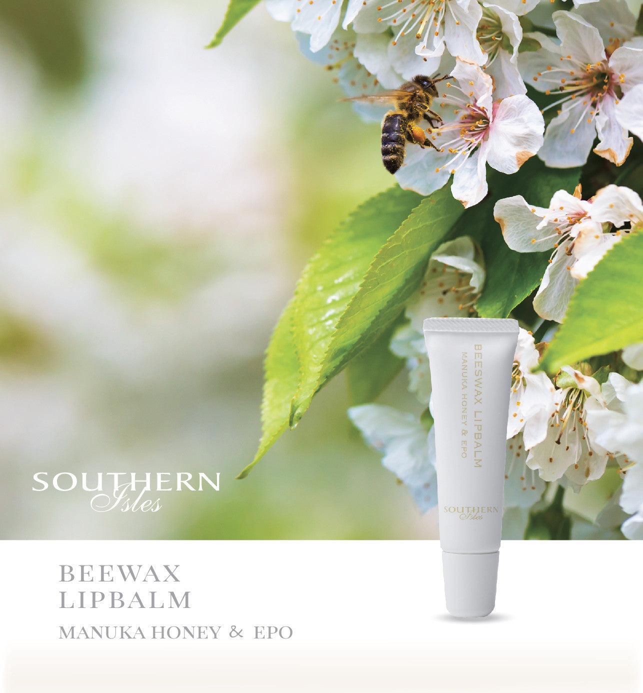 Product image of Manuka Honey and Beeswax Lip Balm from KiwiCorp – natural lip care for moisture and protection.