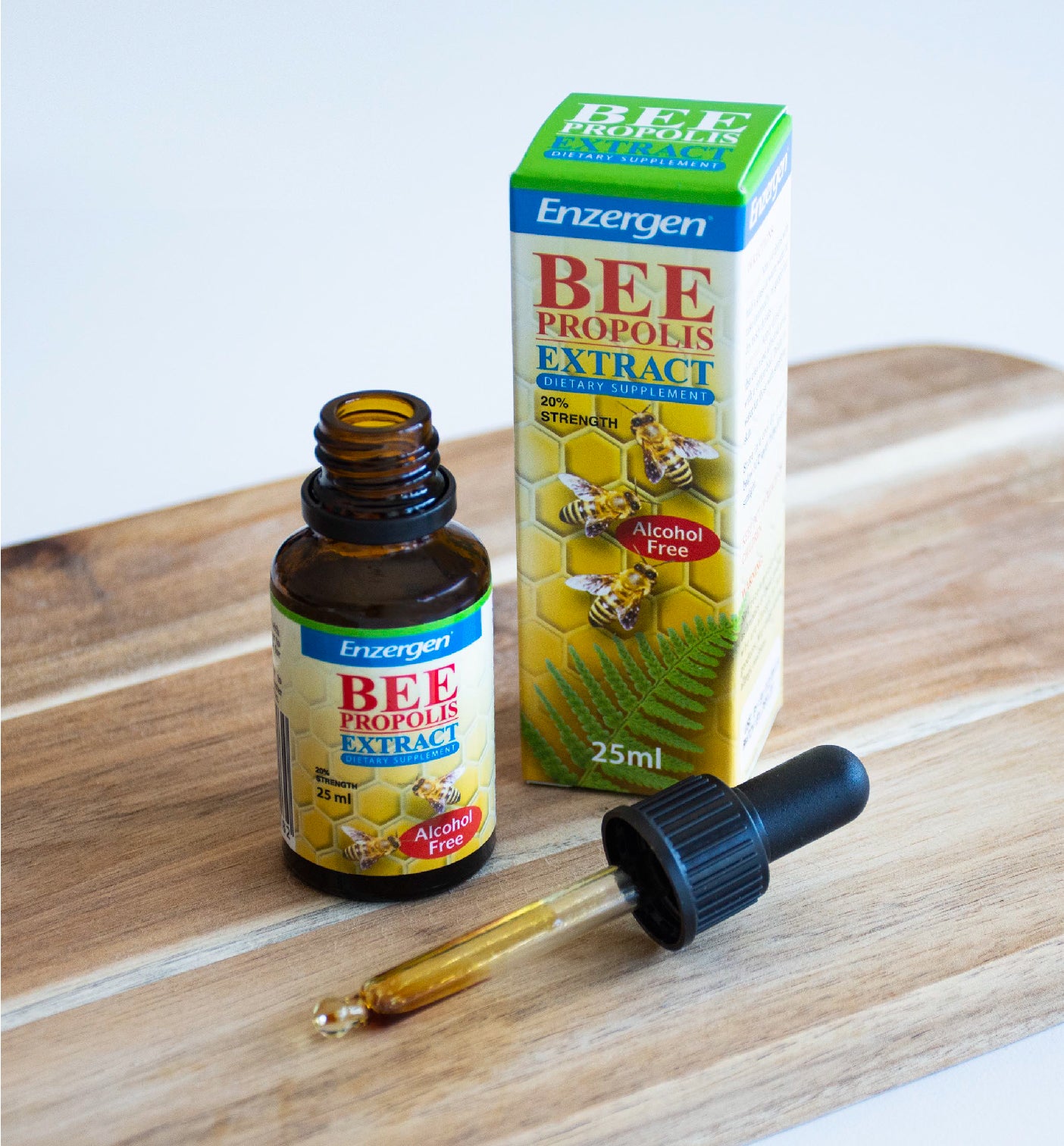 Enzergen® Bee Propolis Extract Alcohol-Free – Natural immune support with high-potency propolis, made in New Zealand.