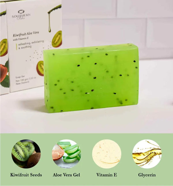 Southern Isles Bar Soap Kiwi fruit & Aloe Vera | Kiwicorp New Zealand